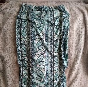 Mint green maxi skirt